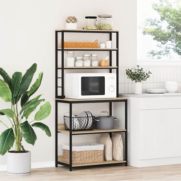 vidaXL &Eacute;tag&egrave;re de cuisine Ch&ecirc;ne Sonoma 80 x 40 x 168 cm