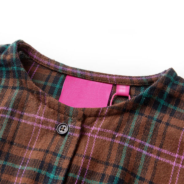 Robe pour enfants &agrave; manches longues cognac 140