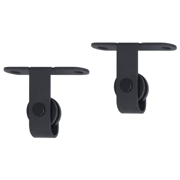 vidaXL Kit mini de porte d'armoire coulissante Acier au carbone 200 cm