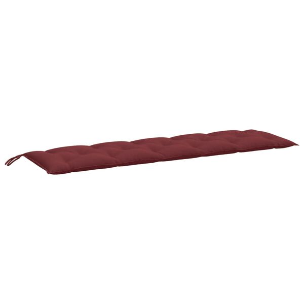 vidaXL Coussin de banc de jardin rouge bordeaux mélangé tissu