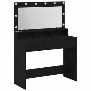 vidaXL Table de Toilette avec &eacute;tag&egrave;re Ch&ecirc;ne noir 100 x 41 x 135 cm