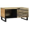 vidaXL Table basse Marron et Noir 80 x 50 x 40 cm Bois d'acacia massif