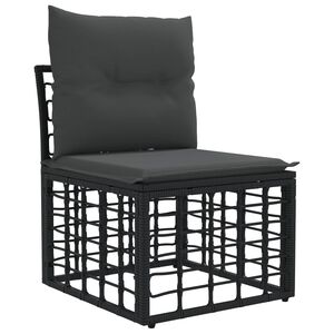 vidaXL Unit&eacute; de canap&eacute; sans accoudoir modulable pour ext&eacute;rieur Noir