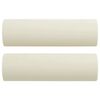 vidaXL Canap&eacute; 2 places avec oreillers d&eacute;coratifs cr&egrave;me 140 cm velours