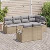 vidaXL Ensemble de canap&eacute; de jardin 7 pcs Beige et Gris clair