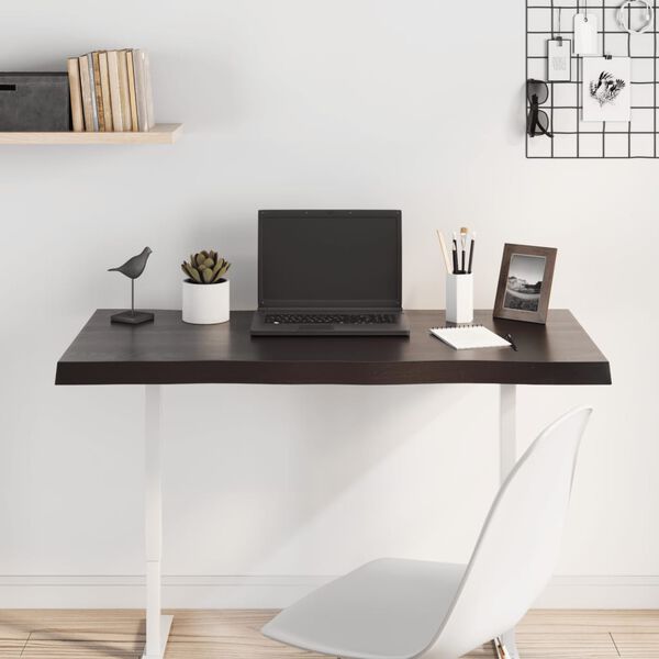 vidaXL Dessus de table bois massif trait&eacute; bordure assortie