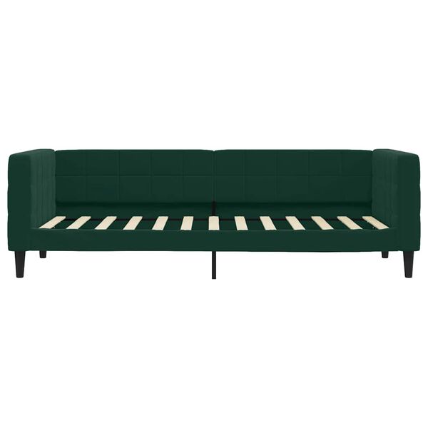 vidaXL Lit de jour avec matelas vert fonc&eacute; 80x200 cm velours