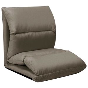 vidaXL Chaise pliable de sol Gris fonc&eacute; Microfibre