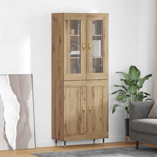 vidaXL Haut Armoire 2 pcs Ch&ecirc;ne artisanal Bois d'ing&eacute;nierie