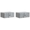 vidaXL Cabinet de chevet mural 2 pi&egrave;ces Sonoma gris 49 x 34,5 x 20 cm