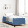 vidaXL Cadre de lit avec matelas Bleu 90 x 190 cm tissu