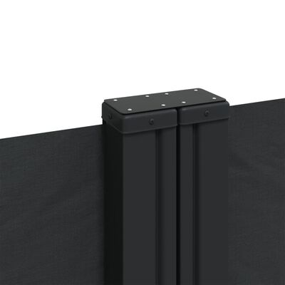 vidaXL Auvent latéral rétractable noir 220x1000 cm