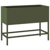 vidaXL Bac de jardin sur&eacute;lev&eacute; Vert olive 60 x 26 x 45 cm Acier