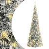 vidaXL Sapin de No&euml;l artificiel escamotable avec neige floqu&eacute;e 100 LED