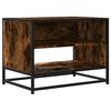 vidaXL Meuble TV ch&ecirc;ne fum&eacute; 61x40x46 cm bois d'ing&eacute;nierie et m&eacute;tal