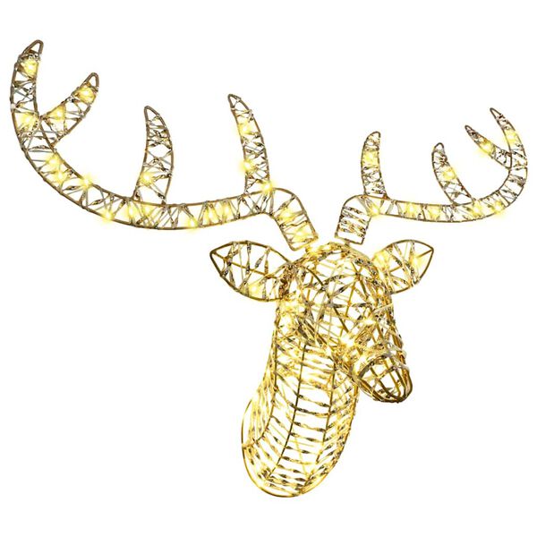 vidaXL Tra&icirc;neau tir&eacute; par un renne Blanc chaud 68 x 36.5 x 62.5 cm PET