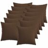 vidaXL Coussin avec oreiller HEERLEN 12 pc Marron Tissu