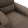 vidaXL Fauteuil de massage Taupe Tissu