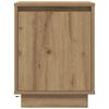 vidaXL Armoire de chevet et lumi&egrave;res LED ch&ecirc;ne artisanal 38x34x50 cm