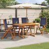 vidaXL Chaises pliables de jardin lot de 4 bois d'acacia et textil&egrave;ne