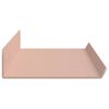 vidaXL &Eacute;tag&egrave;re flottante 4 pcs Rose 60 x 8,5 x 2,5 cm Acier