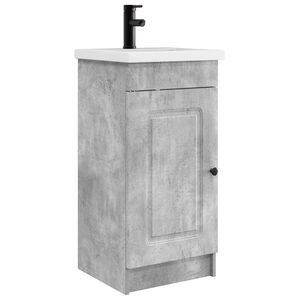 vidaXL Meuble de salle de bain avec &eacute;vier Gris b&eacute;ton 42 x 40 x 84,5 cm