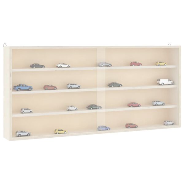 vidaXL Vitrine de collection en bois avec portes 80 x 8,5 x 37 cm