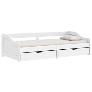 vidaXL Lit de jour avec 2 tiroirs sans matelas IRUN blanc 90x200 cm