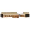 vidaXL Ensemble de canap&eacute;s d'ext&eacute;rieur 7 pc Naturel et Beige Polyester