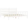 vidaXL Cadre de lit sans matelas blanc bois de pin massif