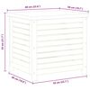 vidaXL Bo&icirc;te de rangement de jardin 60x50x55 cm bois d'eucalyptus
