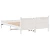 vidaXL Cadre de lit sans matelas blanc 135x190 cm bois de pin massif