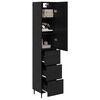 vidaXL Haut Armoire Ch&ecirc;ne noir 34,5 x 34 x 180 cm Bois d'ing&eacute;nierie