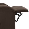 vidaXL Fauteuil de massage Marron fonc&eacute; Tissu