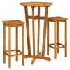 vidaXL Ensemble de bar de jardin 3 pcs bois d'acacia solide