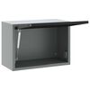 vidaXL Cabinet &agrave; Outils avec stockage Noir et gris 50 x 25 x 35 cm