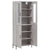 vidaXL Buffet haut Sonoma gris 69,5x34x180 cm Bois d'ing&eacute;nierie