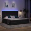 vidaXL Lit avec rangement et LED Gris fonc&eacute; 200 x 200 cm Velours