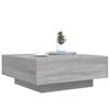 vidaXL Table basse avec lumi&egrave;res LED sonoma gris 80x80x31 cm