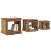 vidaXL Table basse 3 pcs Bois Ancien Bois d'ing&eacute;nierie
