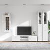vidaXL Ensemble meuble TV FLORIN Blanc brillant Bois d'ing&eacute;nierie