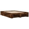 vidaXL Cadre de lit sans matelas ch&ecirc;ne fum&eacute; 140x200 cm bois ing&eacute;nierie