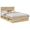 vidaXL Cadre de lit Ch&ecirc;ne Sonoma 150 x 200 cm Bois de pin massif
