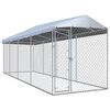 vidaXL Chenil ext&eacute;rieur avec toit pour chiens 760x190x225 cm