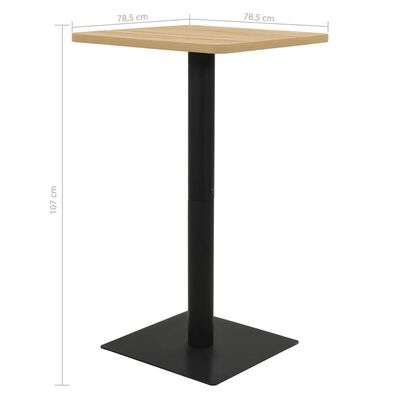 vidaXL Table de bistro Couleur chêne 78,5x78,5x107 cm