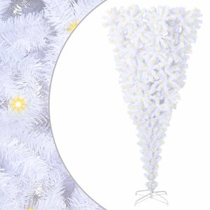 vidaXL Sapin de No&euml;l artificiel avec 300 LED Blanc 210 cm PVC et Acier
