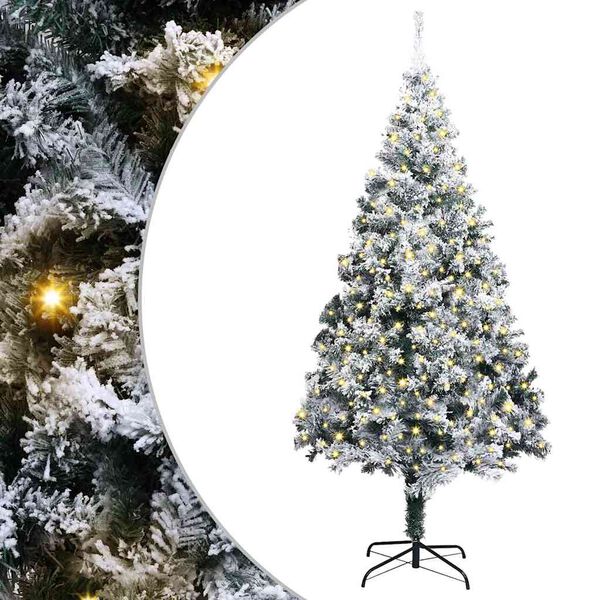 vidaXL Sapin de No&euml;l artificiel pr&eacute;-&eacute;clair&eacute; Vert 400 cm PVC