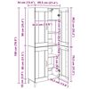 vidaXL Haut Armoire Montage mural Ch&ecirc;ne artisanal 69,5 x 34 x 180 cm