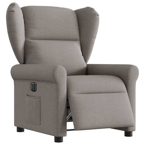 vidaXL Fauteuil inclinable électrique Taupe Tissu
