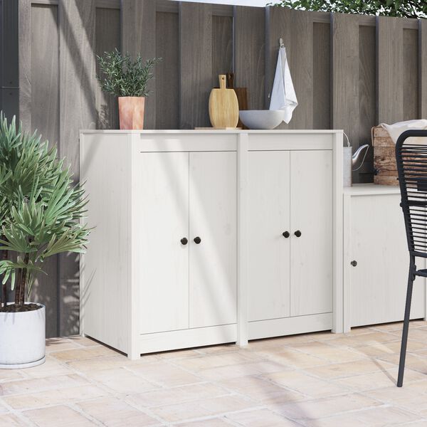 vidaXL Porte de cuisine MEPPEL 2 pcs Blanc 50 x 9 x 82 cm